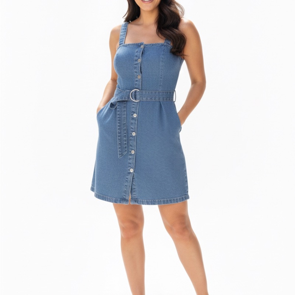 Stylish Blue Denim Mini Dress